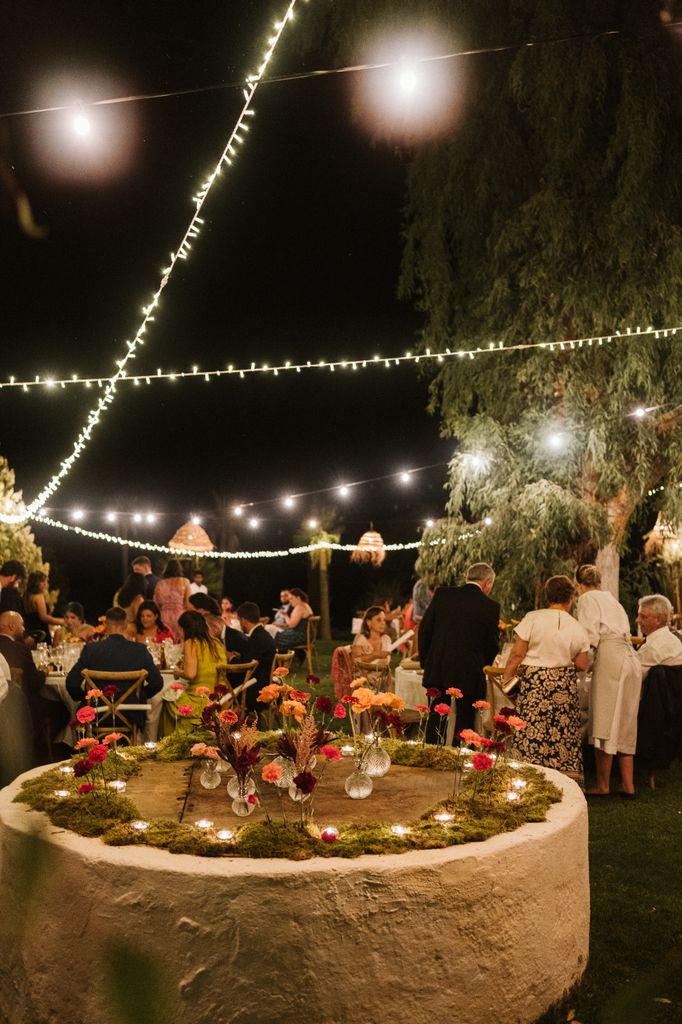 Decoración de bodas de verano noche