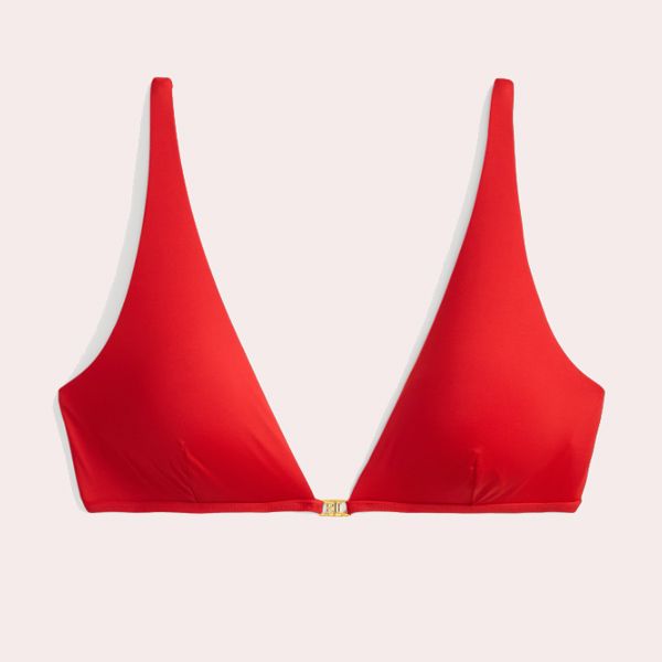 Top de bikini de triángulo con logotipo