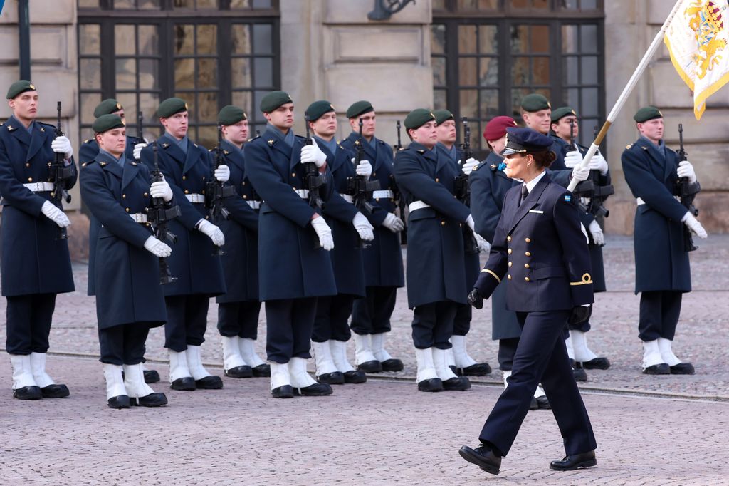 Es el segundo año consecutivo en el que acude vestida con uniforme militar