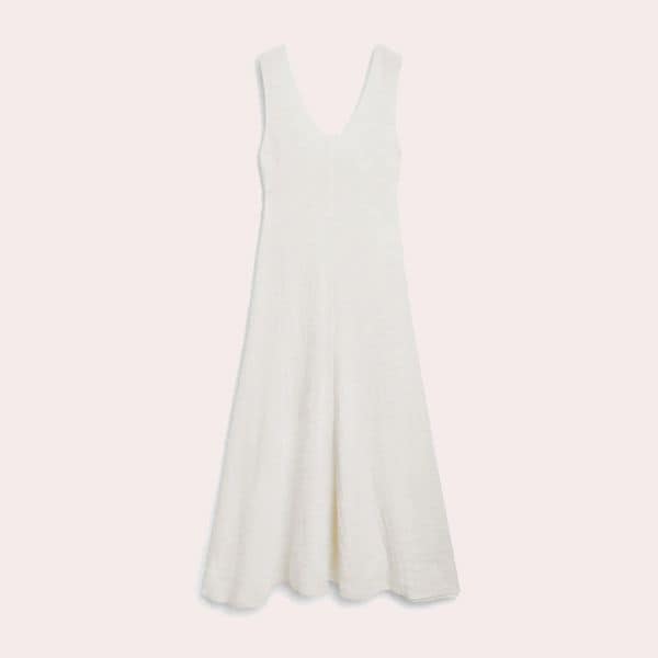 VESTIDO LARGO TEXTURA ESCOTE PICO LIMITED EDITION
