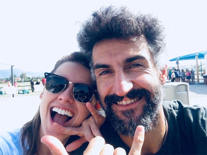 Manuela Vellés con Ibon Cormenzana
