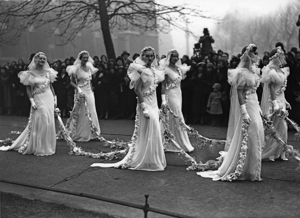 Las damas de honor de la boda de Nancy Beaton