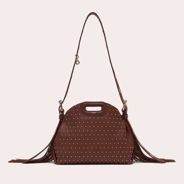 Bolso de mujer Miss M mini de cuero y tachas