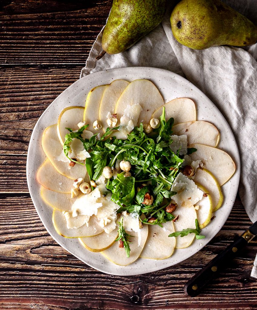 Carpaccio de peras Conferencia.