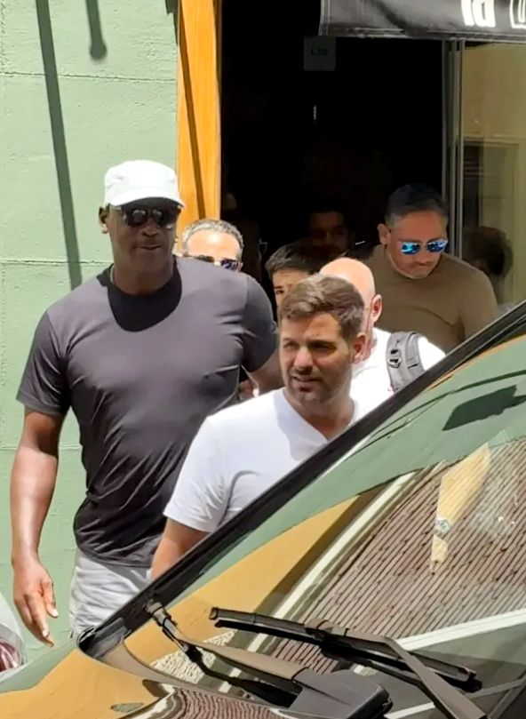 Michael Jordan, durante su visita a La Bistroteca el pasado sábado. 