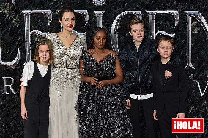 Angelina Jolie con sus hijos