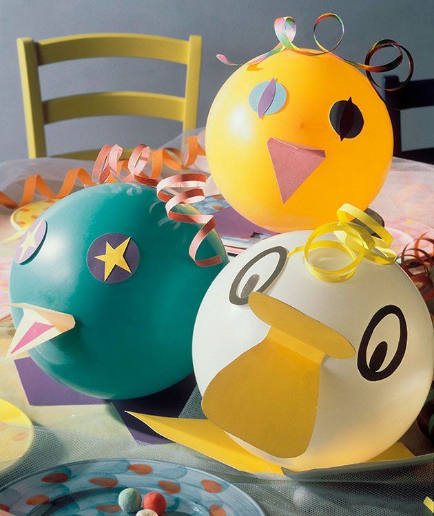 Globos decorados con cartulina 