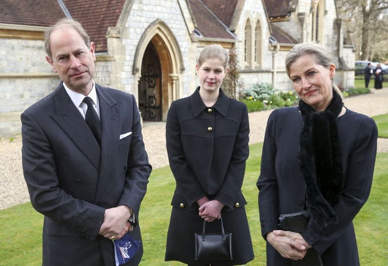 Lady Louise Windsor, el príncipe Eduardo y la condesa de Wessex