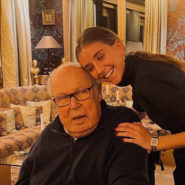 Víctor Manuel de Saboya con su nieta Vittoria de Saboya