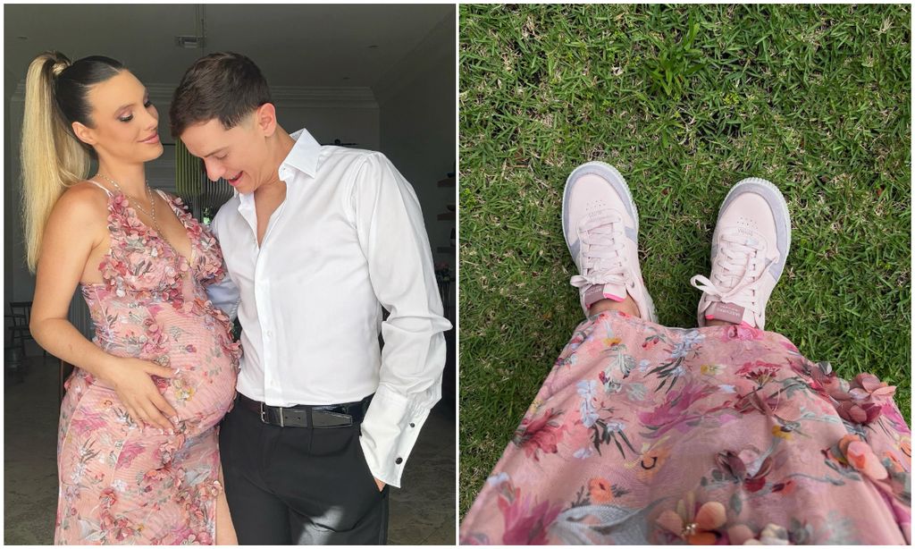 Lele Pons lució guapísima con su crecida pancita de embarazo, y recurrió a un calzado deportivo para estar cómoda.