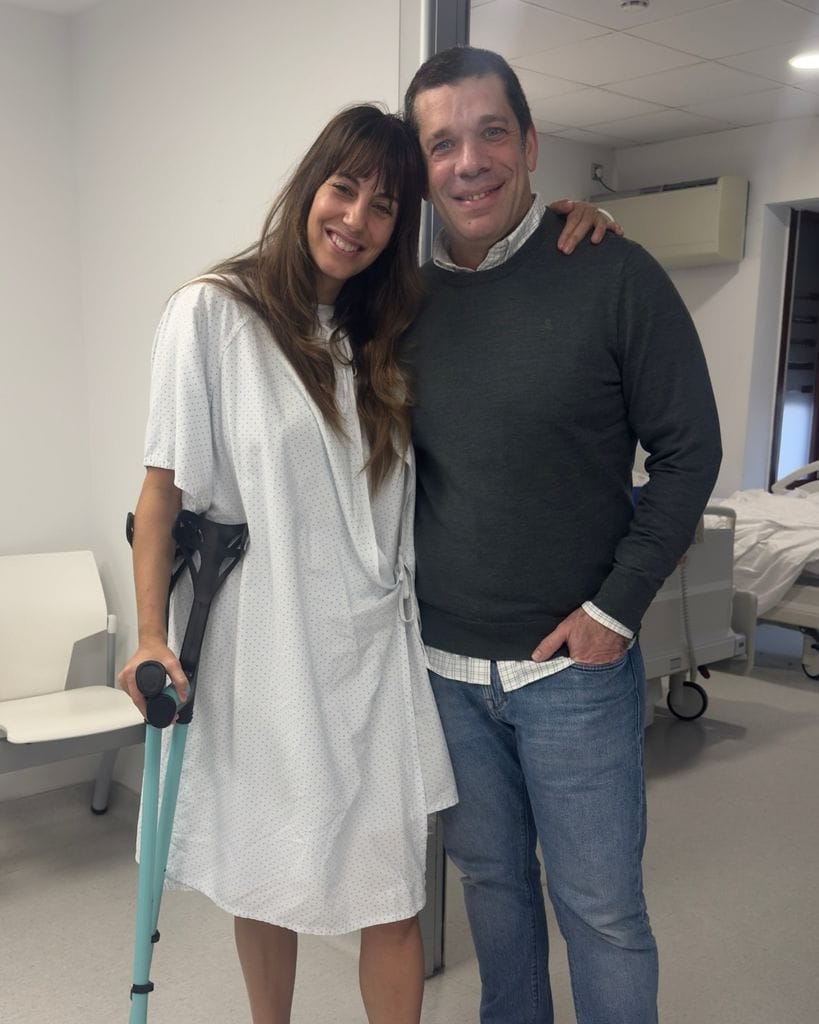 Almudena Cid tras su operación de cadera