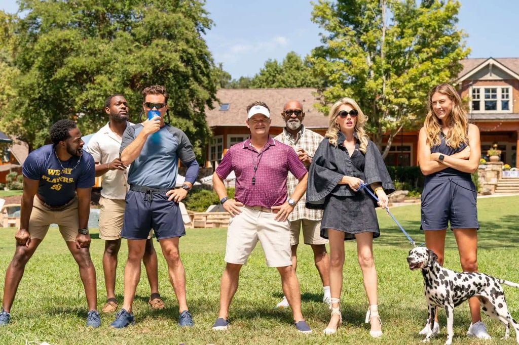 Quentin Plair, Clayne Crawford, Steve Zahn, Wynn Everett y Perry Mattfield en 'Chad Powers'