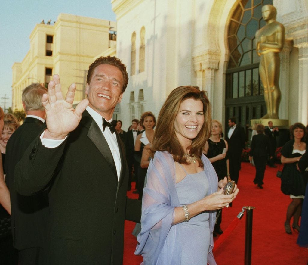 Arnold Schwarzenegger y Maria Shriver  en la ceremonia de los Premios Oscar 
