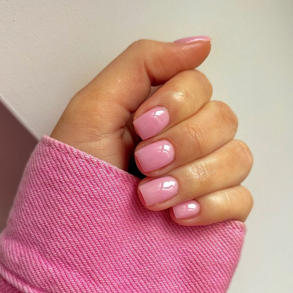 Manicura rosa glaseada