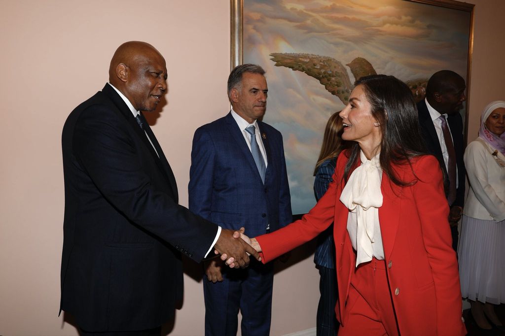La reina Letizia con el rey Letsie III de Lesoto en Roma en 2025