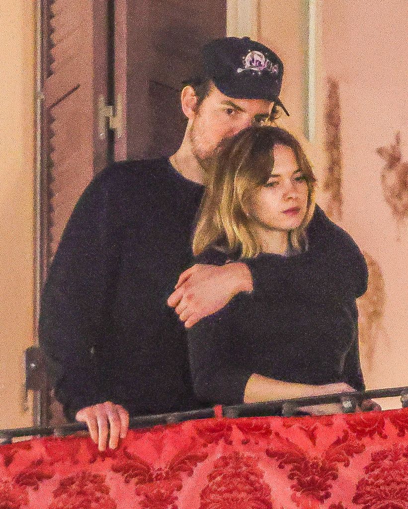 Stella Banderas y sus novio, en la Semana Santa malagueña de 2024
