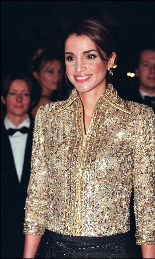 queen rania of jordan in versailles france on december 03 2001 