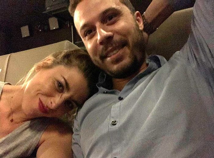 Valeria Ros y su pareja