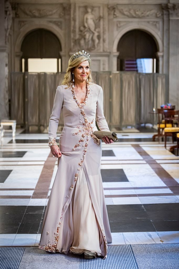 La reina Máxima recupera un vestido de gala de 2010 en la recepción al Cuerpo Diplomático