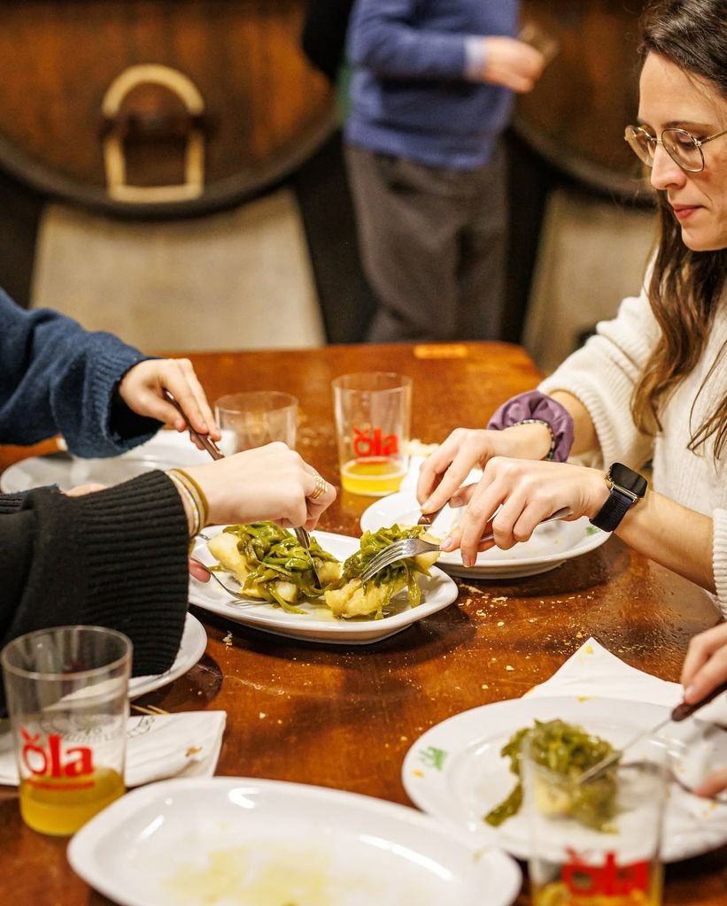 Menú de sidrería en Ola Sagardotegia