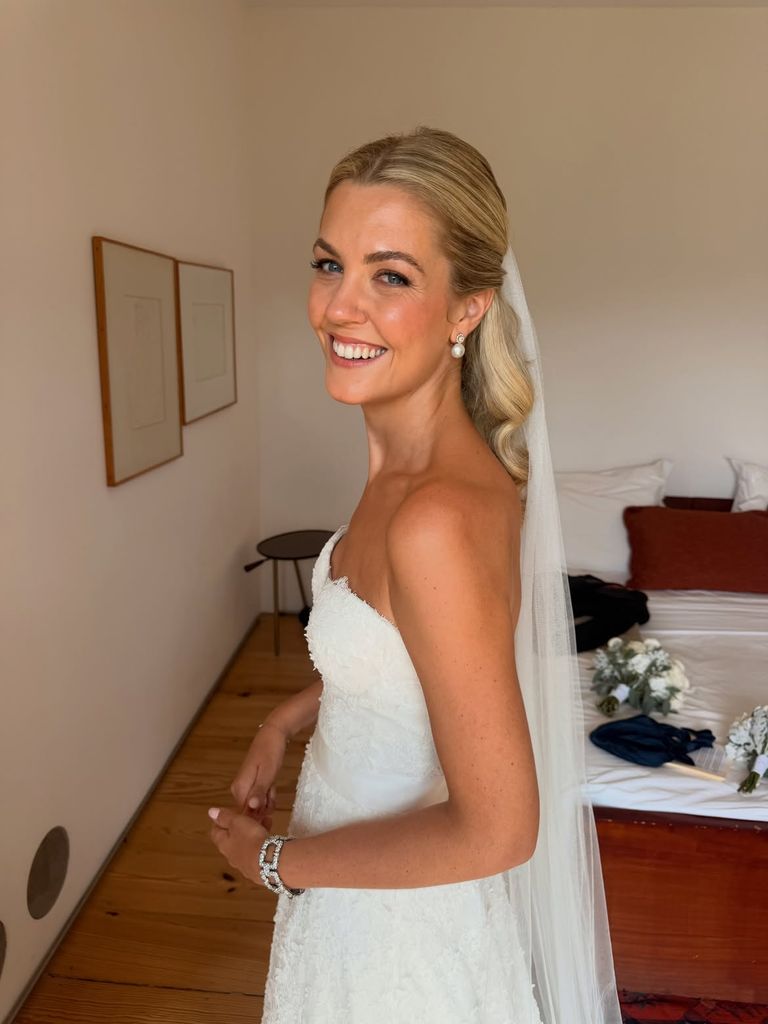 Phoebe Knatchbull en su segunda boda en Portugal con Leopold Glover