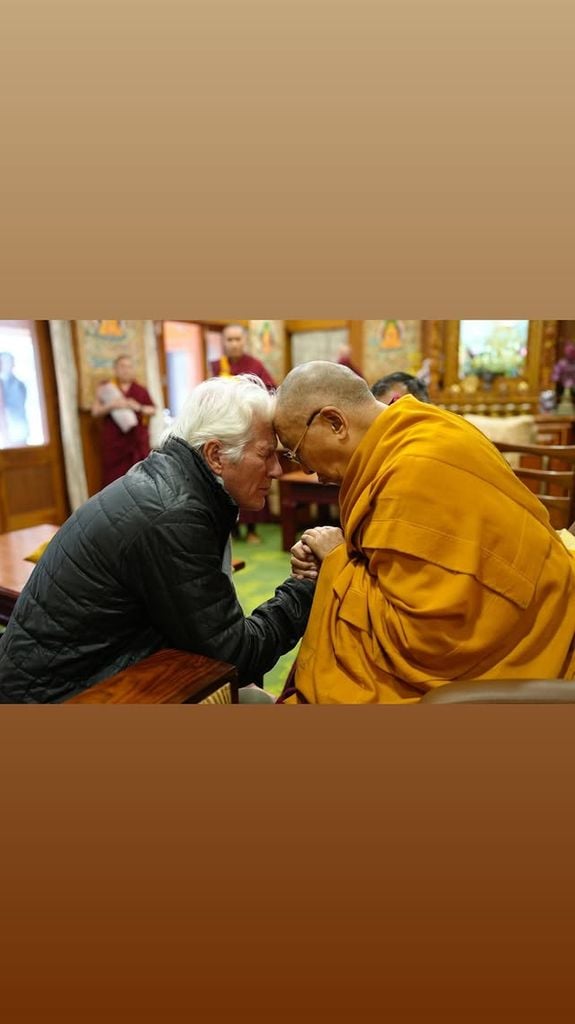 Richard Gere con su líder espiritual, el Dalai Lama 
