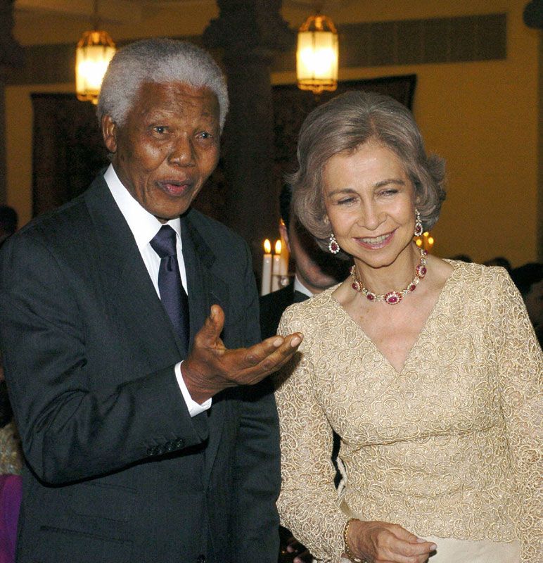 Reina Sofía con Mandela 