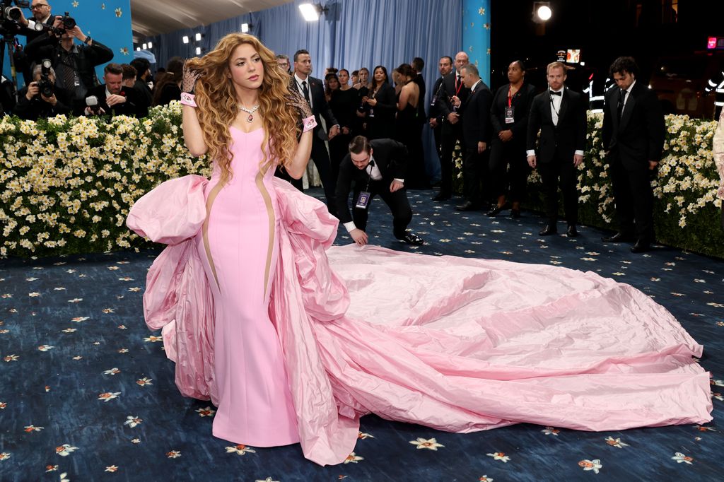 Shakira attends the 2025 Met Gala Celebrating "Superfine: Tailoring Black Style" at Metropolitan Museum of Art on May 05, 2025 in New York City.  (Photo by John Shearer/WireImage)