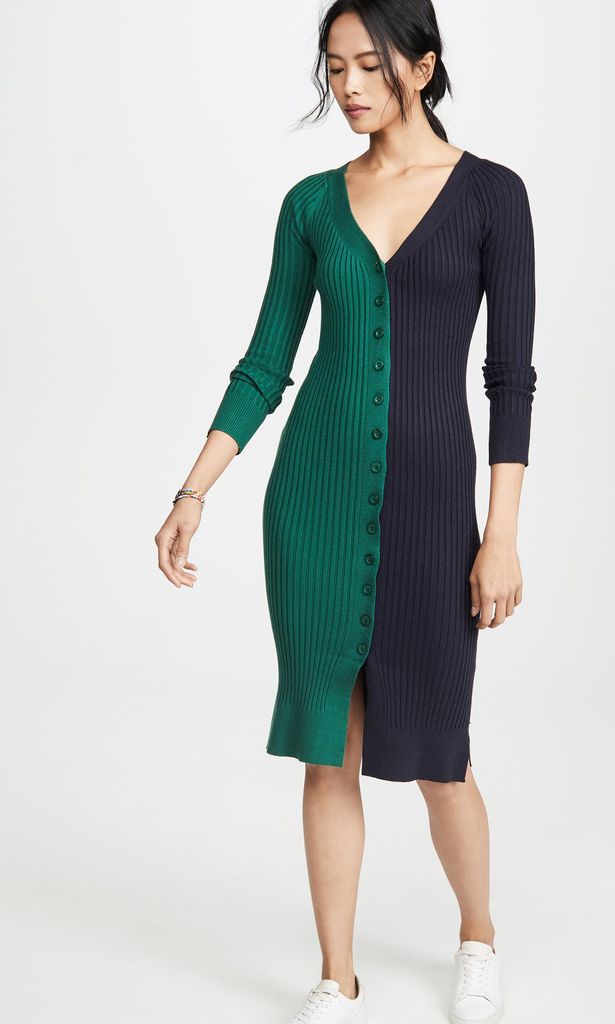 colorblock sweater dress de j o a