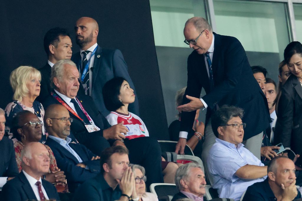Akiko de Japón con el príncipe Alberto de Mónaco