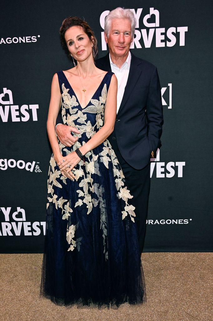 Alejandra Silva y Richard Gere en la gala benéfica Carnaval en Cipriani, Nueva York