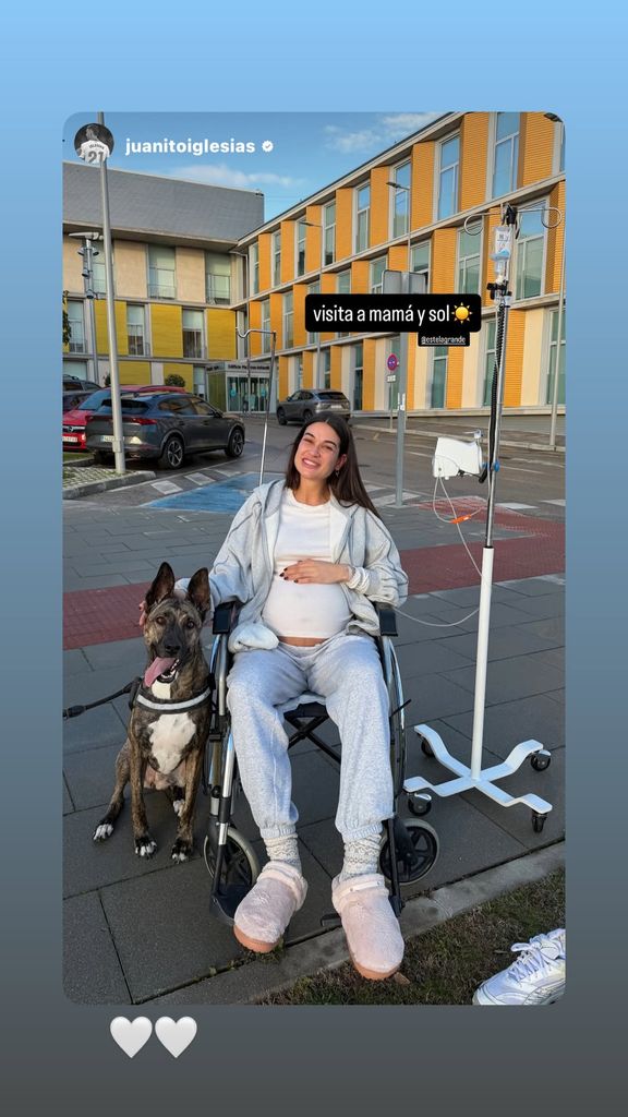 Estela Grande y su perro 