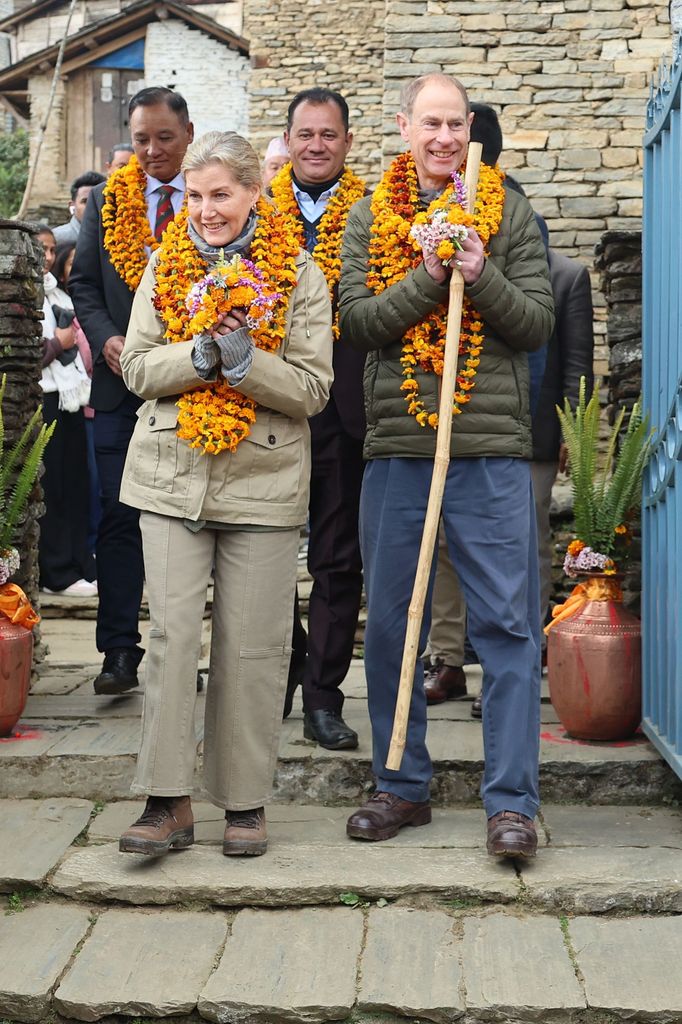 El Duque y la Duquesa de Edinburgo en una visita oficial a Nepal en febrero de este año