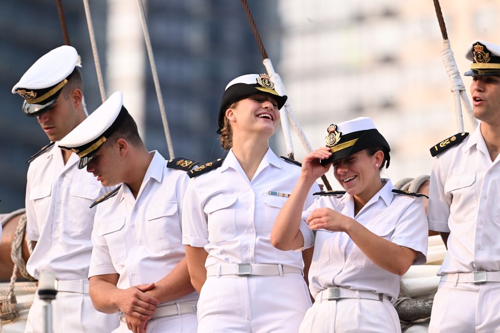 La princesa Leonor en Nueva York a bordo de Elcano