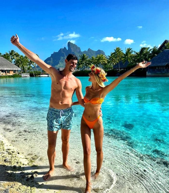 Thibaut Courtois y Mishel Gerzig 