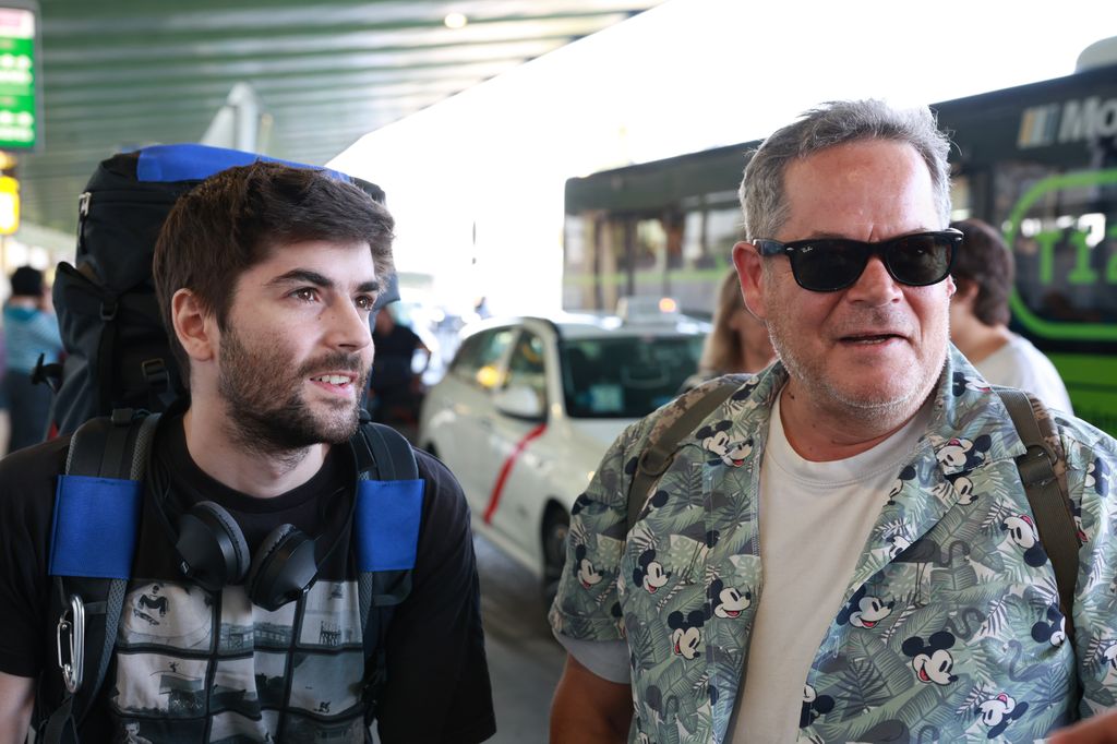 Jorge Sanz y su hijo, Merlín