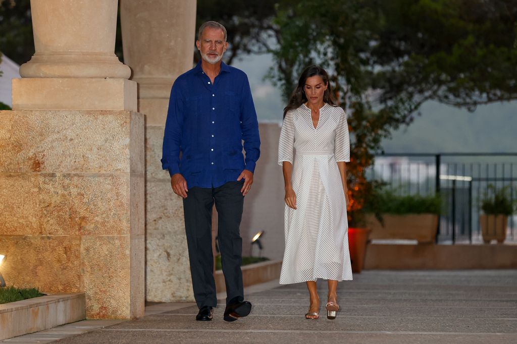 Los reyes Felipe y Letizia a su llegada al Palacio de Marivent