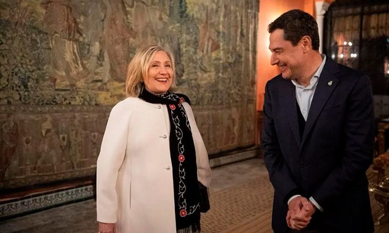 Hillary Clinton en el Palacio de Dueñas 