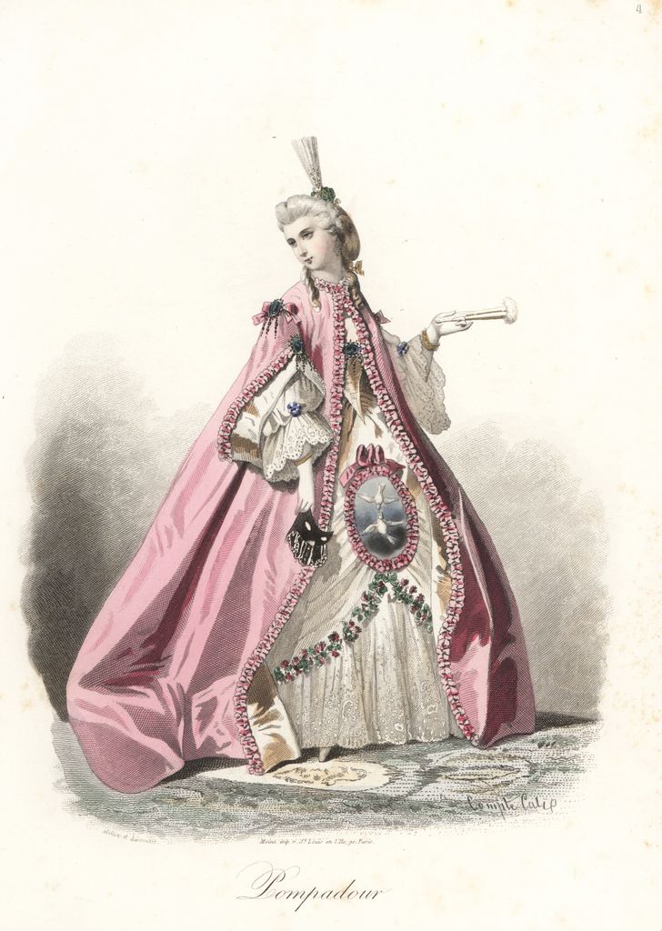 Ilustración de Madame de Pompadour, Jeanne Antoinette Poisson (1721-1764).