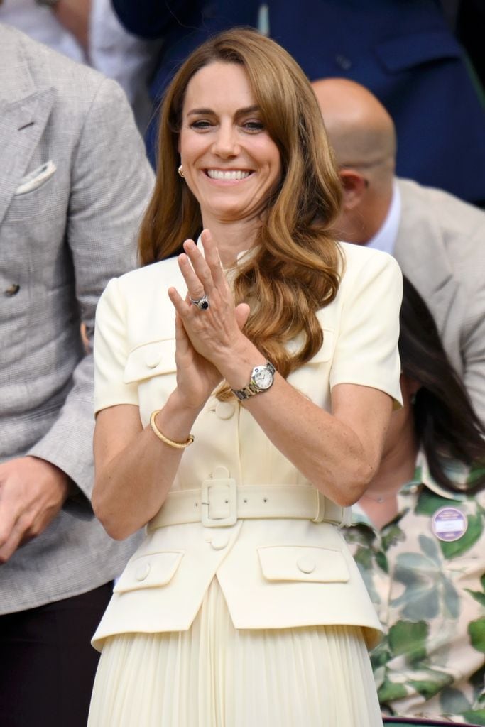 La princesa Kate lució radiante en su aparición en Wimbledon.