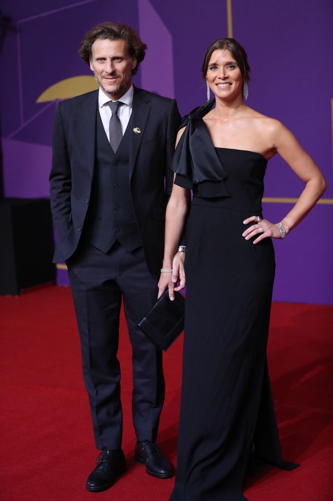 Diego Forlán con su mujer, Paz Cardoso