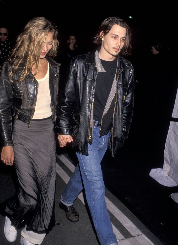 Johnny Depp y Kate Moss en 1995