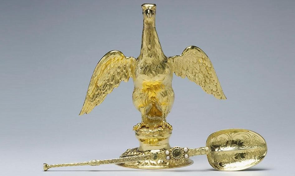 ampulla de oro y la cuchara de la coronaci n
