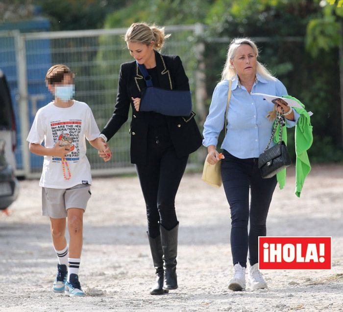 Alba Carrillo con su madre y su hijo Lucas