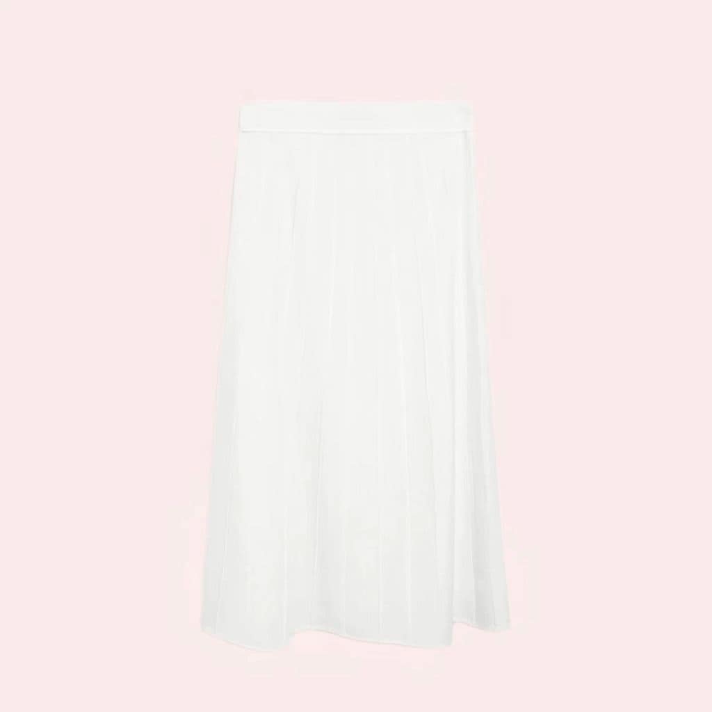 Falda larga con detalle costuras de Massimo Dutti