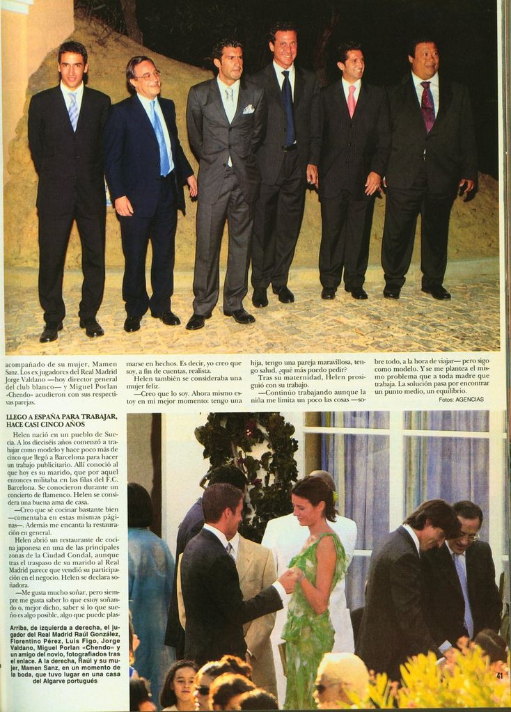 PDF. HOLA 2970 12 julio 2001. Noticia boda Figo y Helene