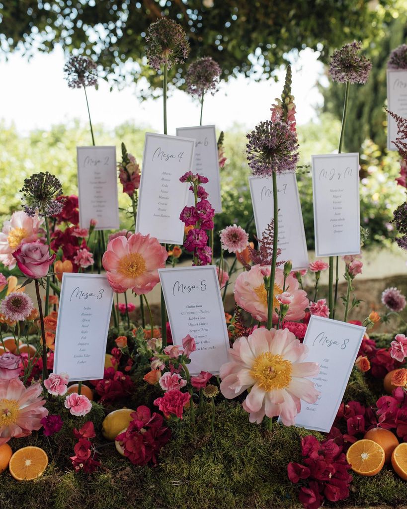 Errores en el seating plan de la boda flores
