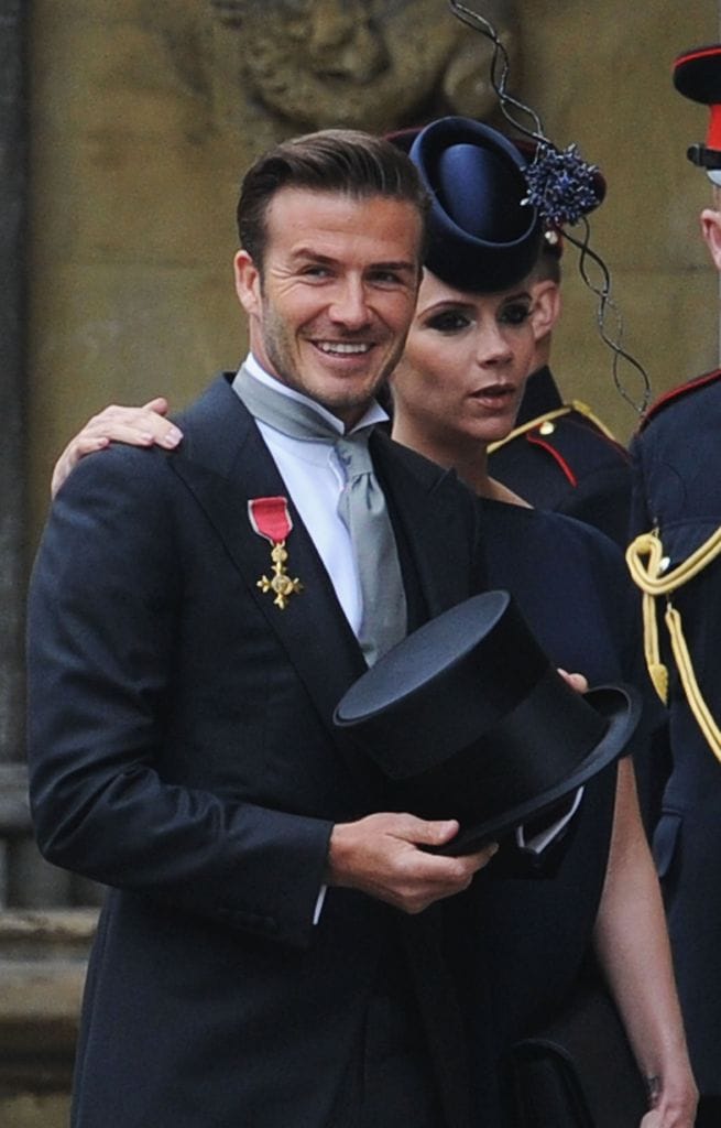 David y Victoria Beckham en la boda del príncipe Guillermo con Kate Middleton