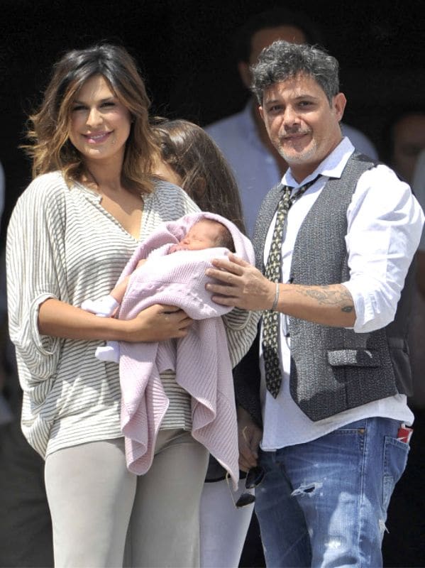 Raquel Perera, Alejandro Sanz y su hija