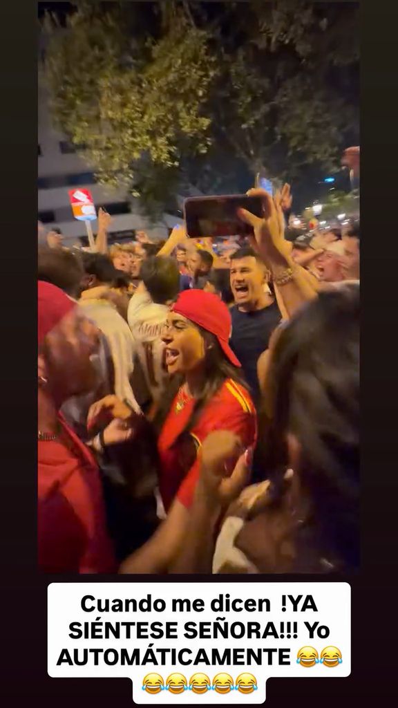 Galilea Montijo e Isaac Moreno celebraron el triunfo de la Selección Española